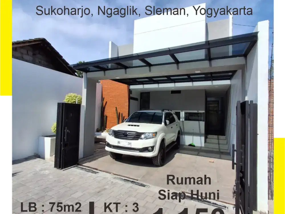 Rumah Di Jogja , Sukoharjo, Ngaglik, Sleman dekat kampus UII Jakal, PPPG Kesenian, Jalan Kaliurang, Jalan Besi Jangkang