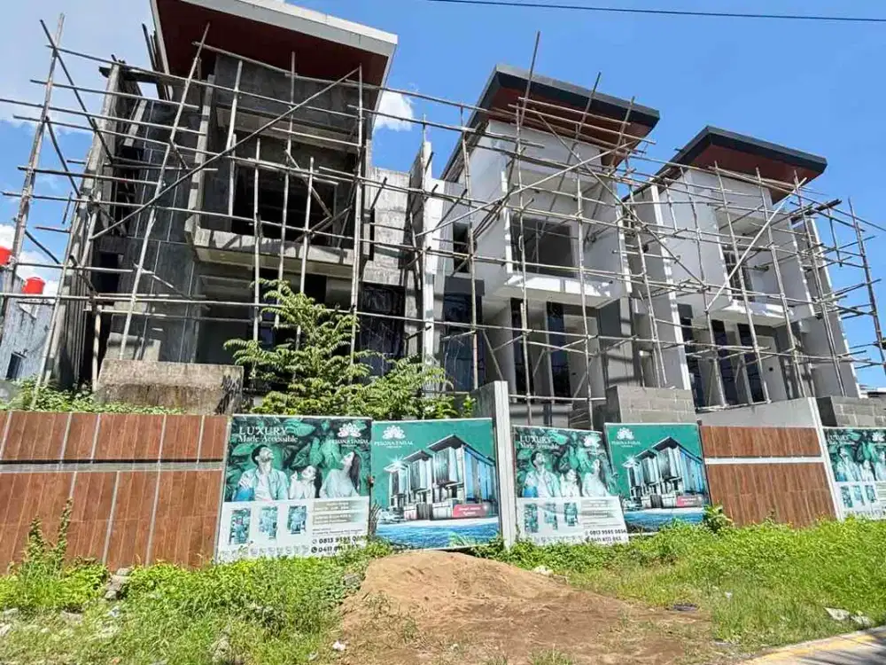 rumah 3 lantai dekat poros pettarani makassar dekat ke mana mana