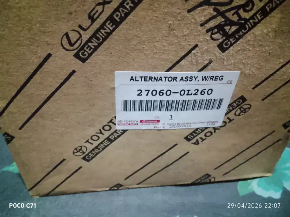 Altenator assy Dinamo Ampere Toyota Innova  Reborn Diesel 27060- 0L260