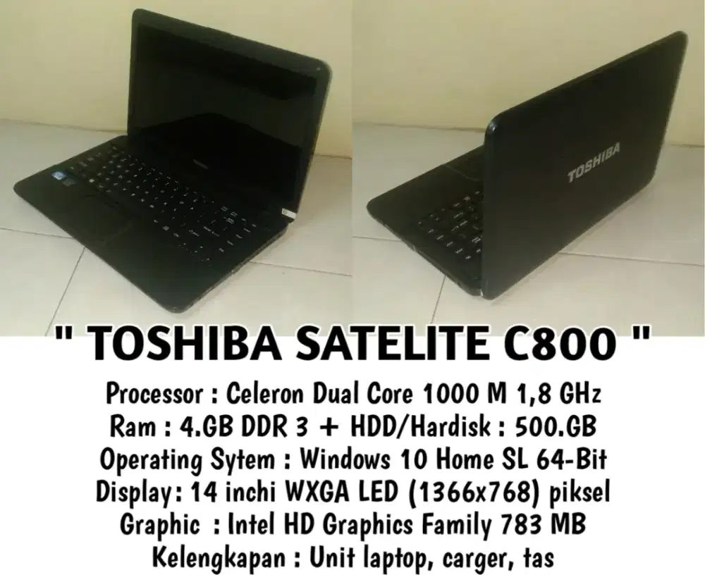 Laptop Toshiba C800