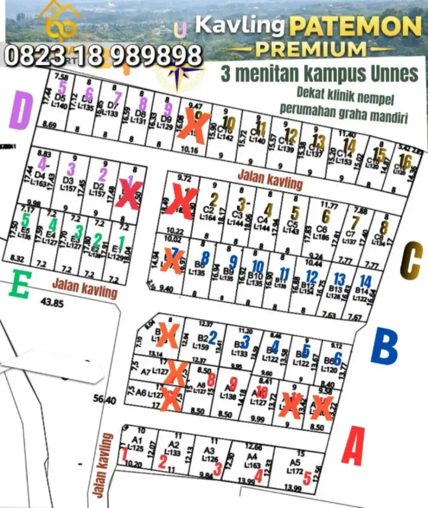 Tanah unnes siap bangun kost lokasi strategis shm bisa tempo bunga