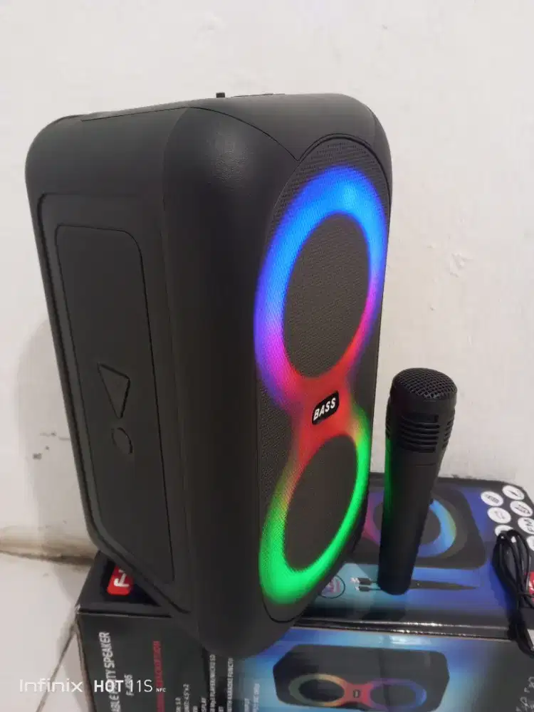 Speaker bluetooth karaoke 4,5 in double