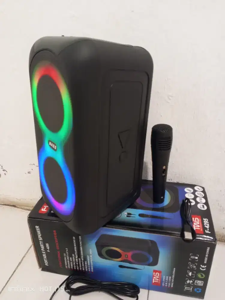 Speaker bluetooth karaoke 4,5 in double