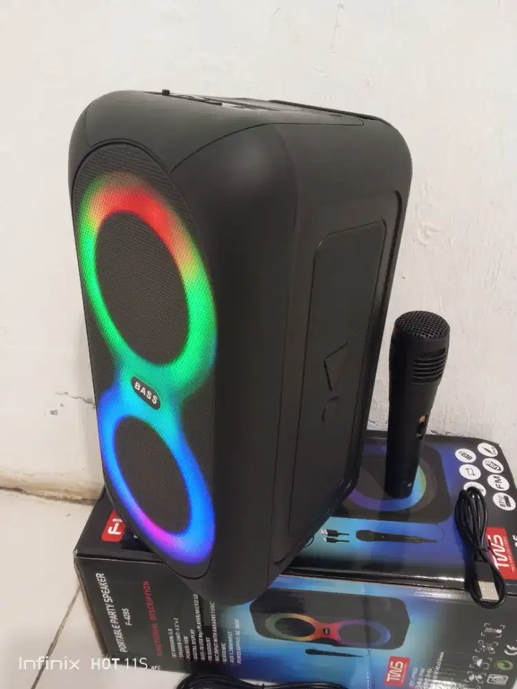 Speaker bluetooth karaoke double 4, 5 in