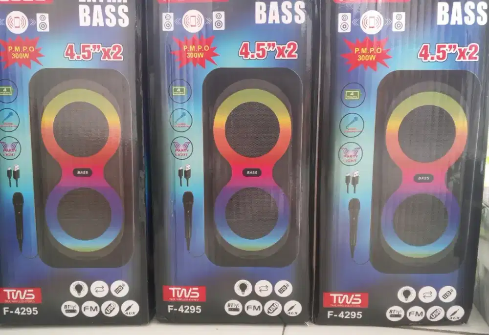 Speaker bluetooth karaoke 4,5 in double