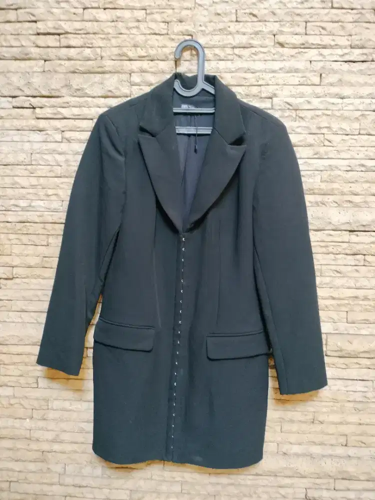 zara blazer dress size L