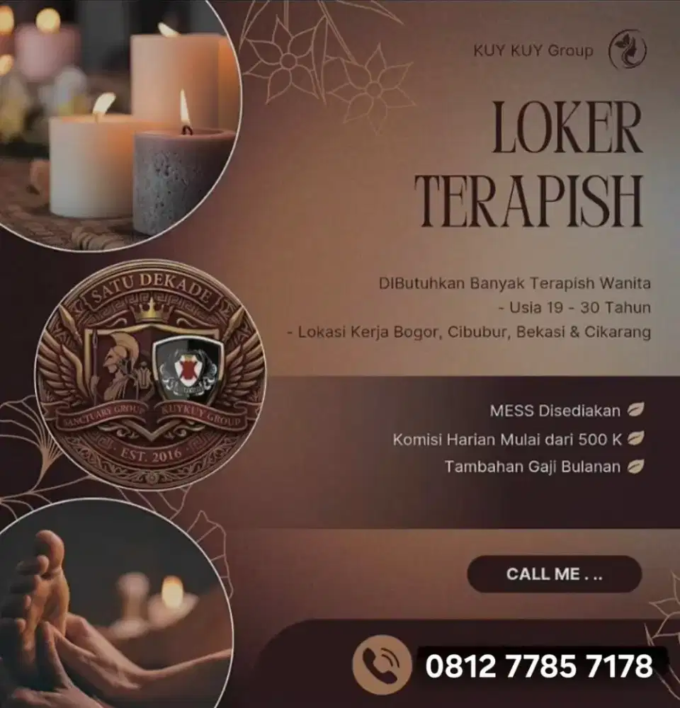 Lowongan Kerja Terapist Wanita