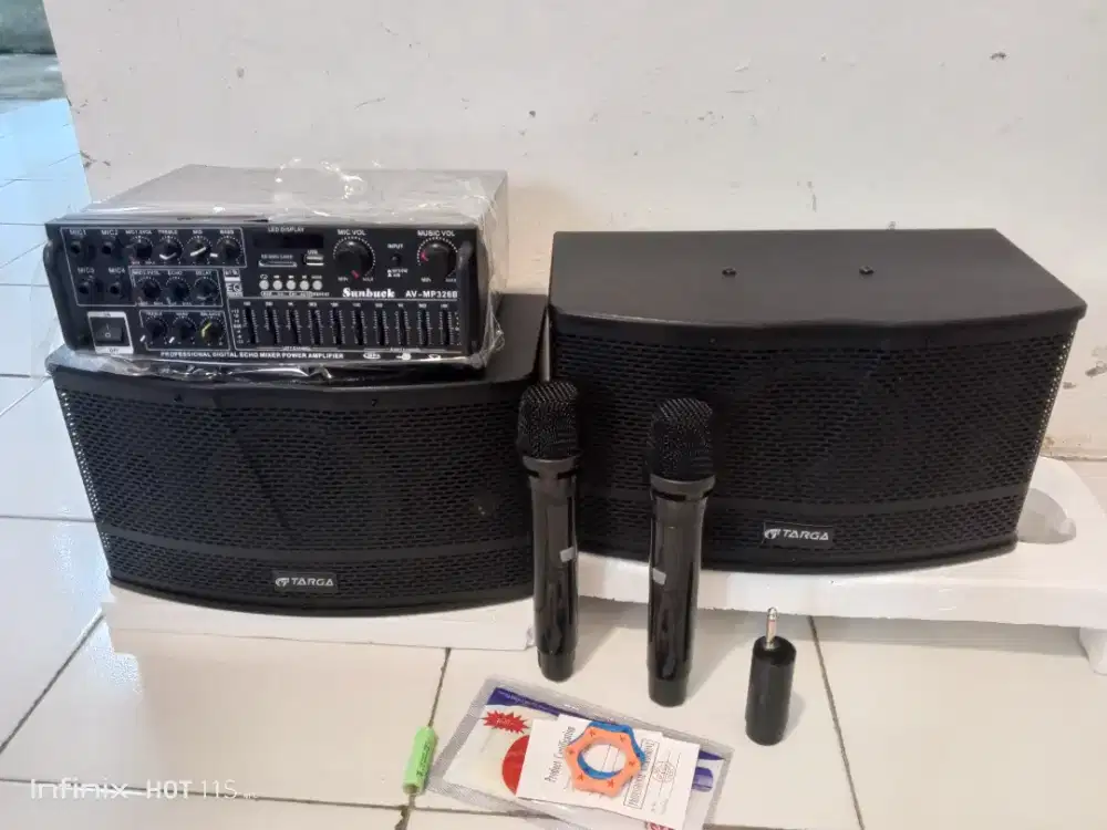 Paket lengkap sound system karaoke 6,5 in