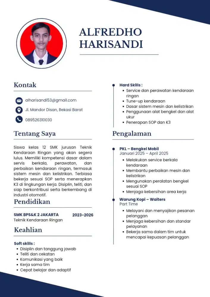 Mencari Pekerjaan helper mekanik mobil/motor, cleaning service, dll.