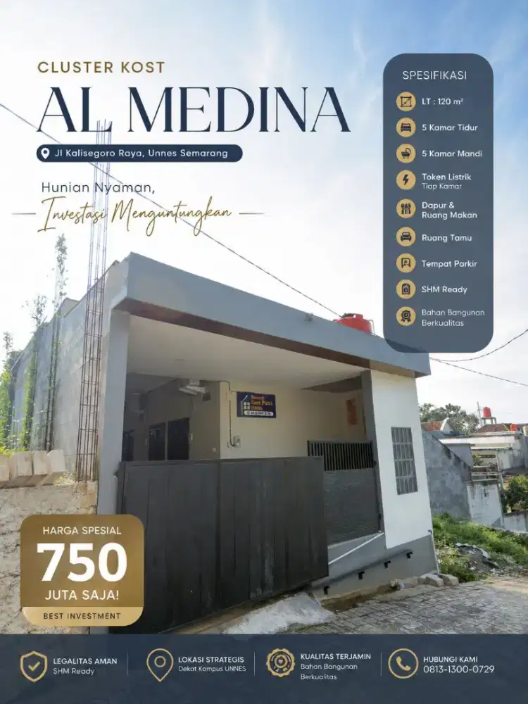 Cluster Kost eksklusif Dekat kampus Unnes Semarang