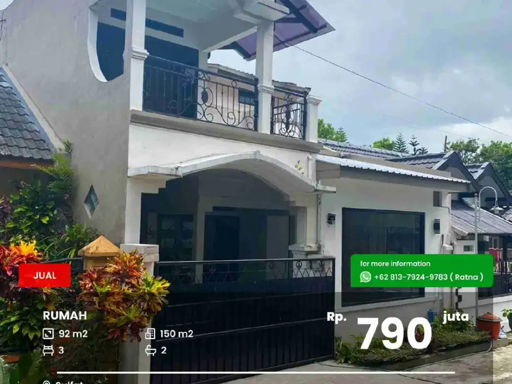 Rumah 2 lantai Sulfat butuh cepat laku