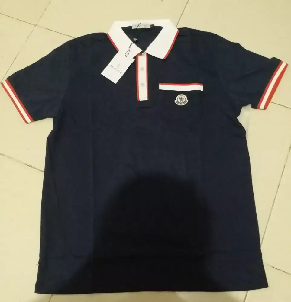 Kaos Kerah Moncler Original Size L (LD 110) Baru Fulltag