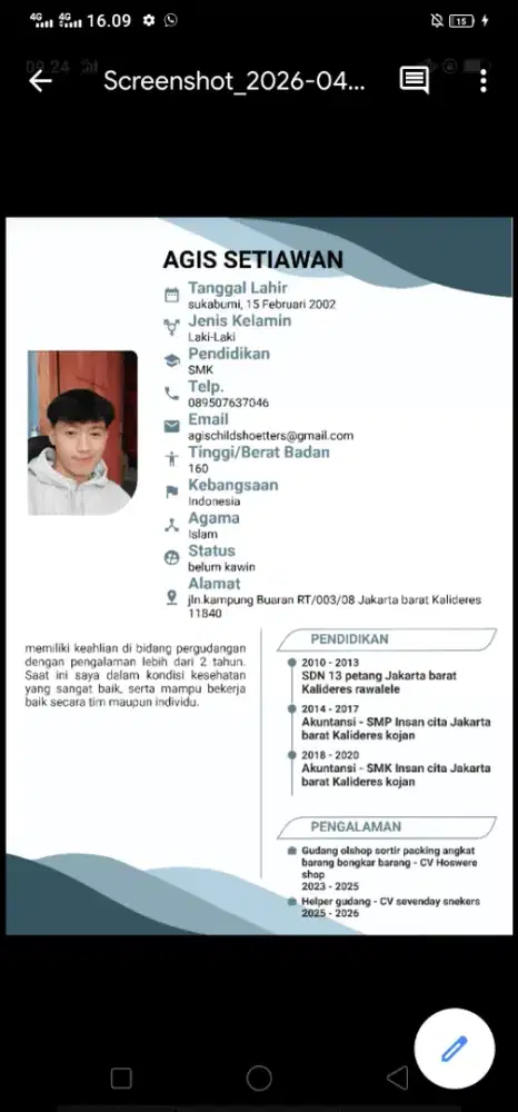 Cari pekerjaan serius