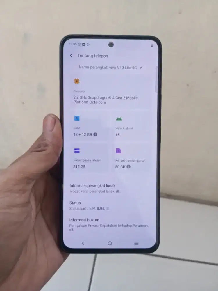 Vivo V40'lite (5G). 12+12/512 Nominus