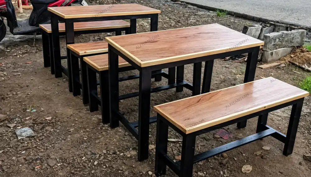 Meja makan untuk buka usaha cafe warkop dan warung makan dll