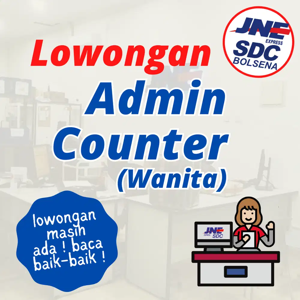 [Wanita / Pengalaman] Sales Counter Agen JNE