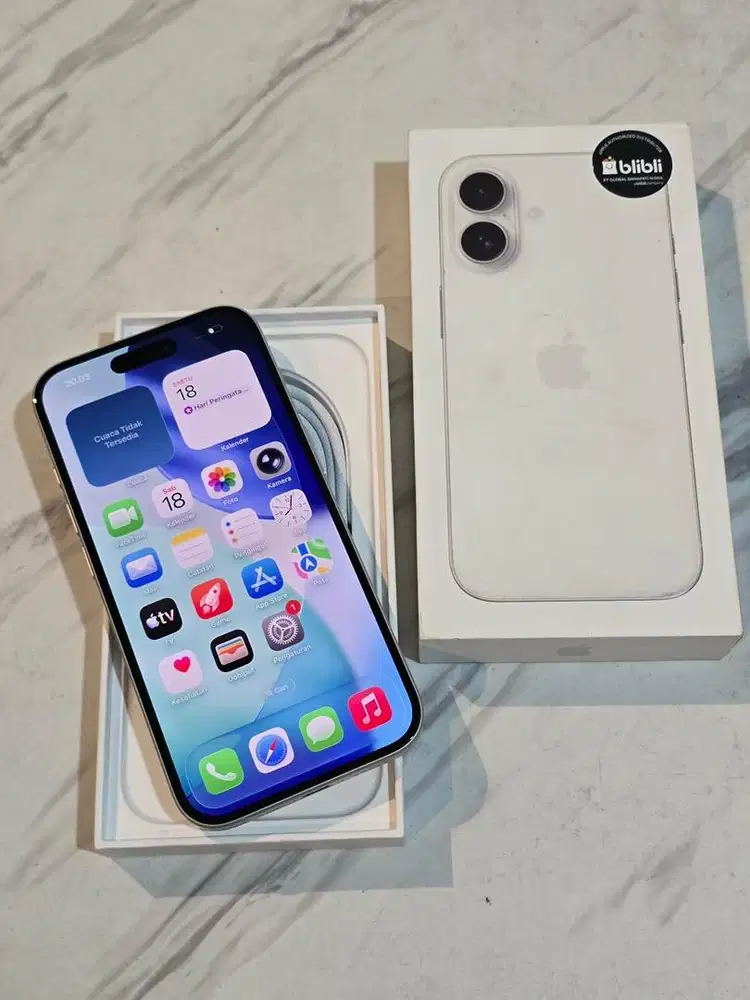 Iphone 16 128 Resmi Mulus Fullset Ori Garansi Aktif
