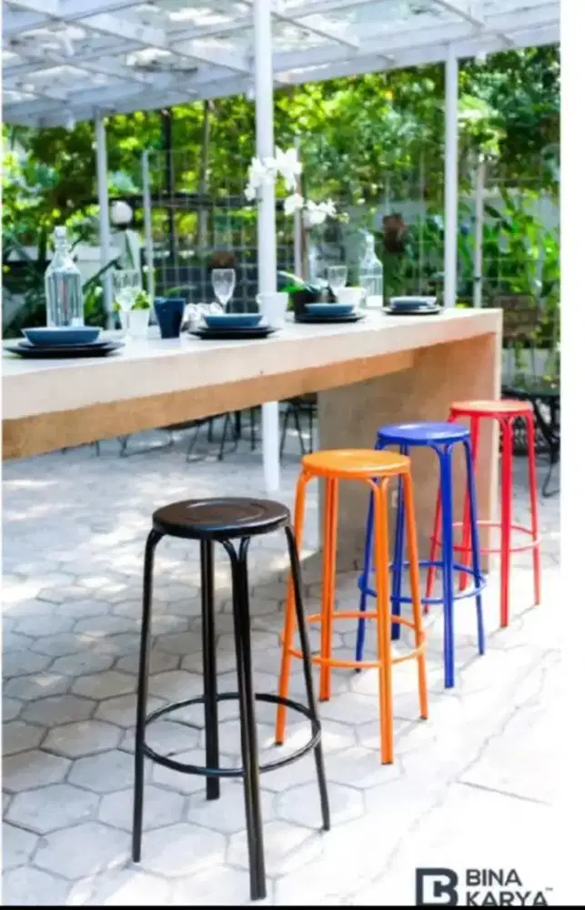 Kursi besi tinggi 75 cm kuat tahan patah