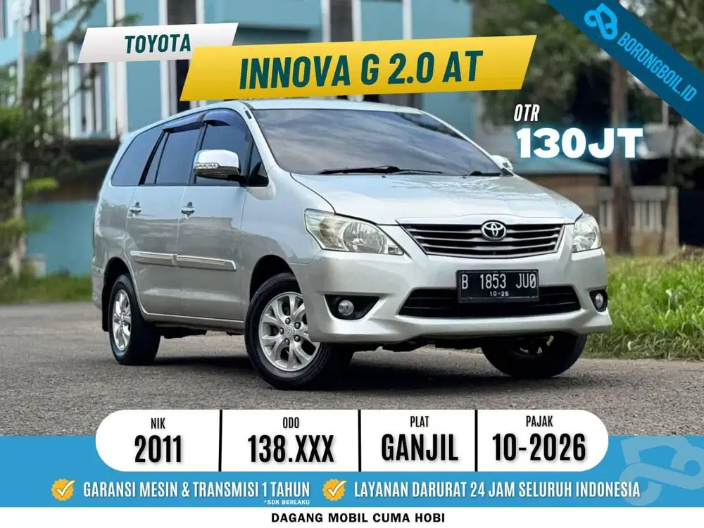TERMURAH!!INNOVA 2.0 G BENSIN AT 2011 SIAP PAKAI