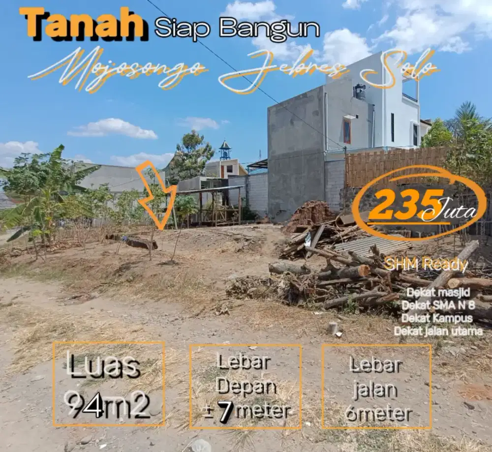 Tanah murah solo jebres