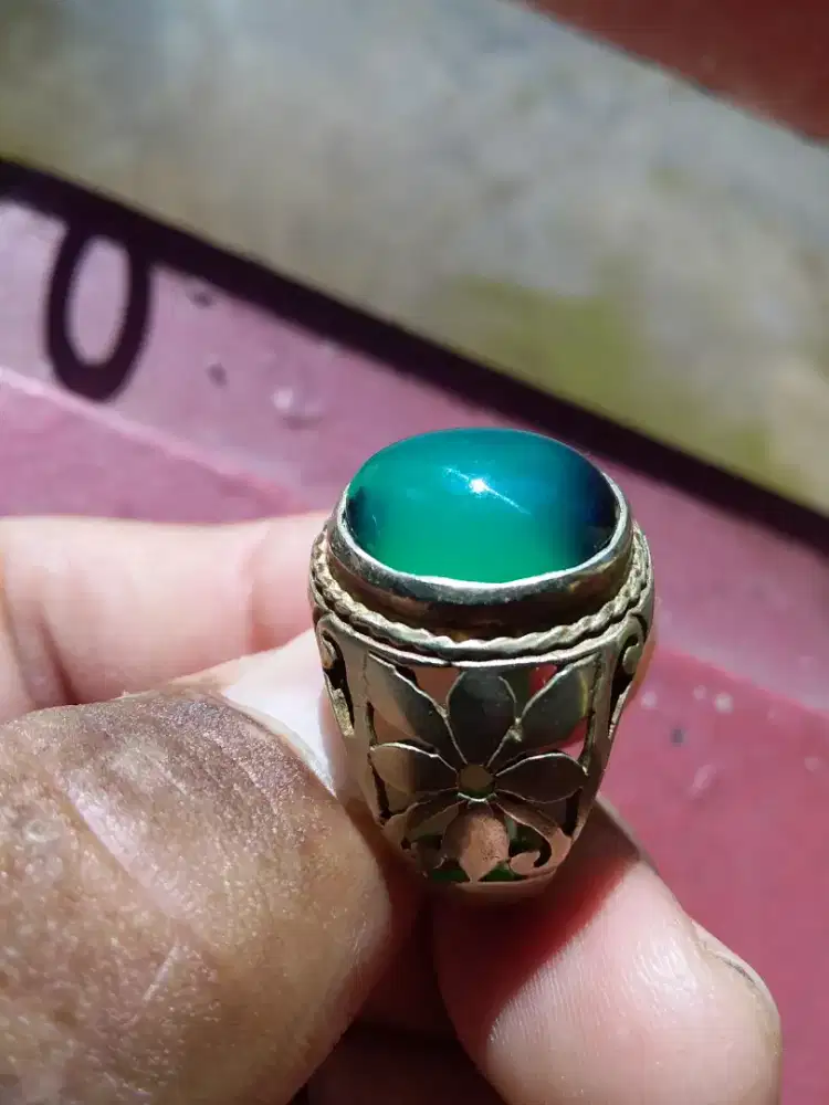Batu bacan doko Ambon Ring Alpaka