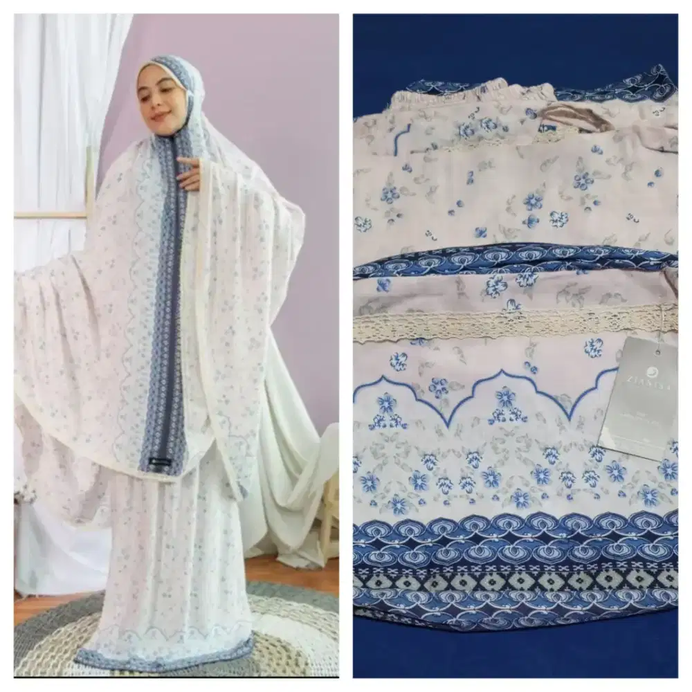 Mukena Zianisa , mukena baru, belum dipakai sama sekali.