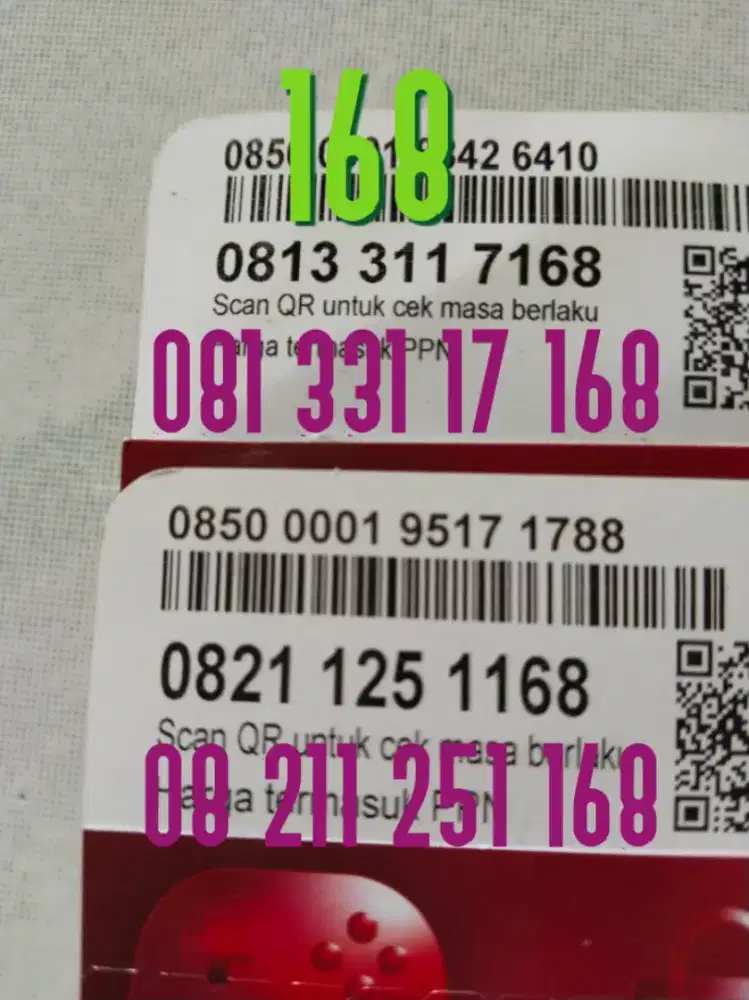 Kartu perdana simpati 11 digit IluFa168 Cantik