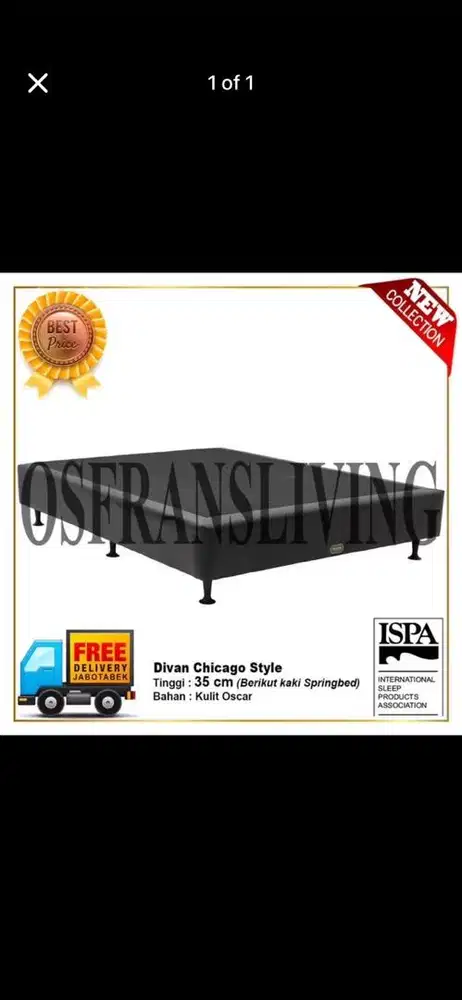 Dipan tanpa senderan ukuran 120 x 200