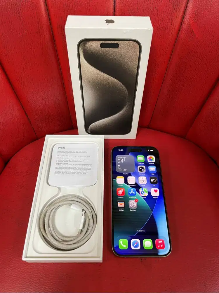 iPhone 15 Pro 128gb Second iBox PA/A Natural Titanium Fullset ORI