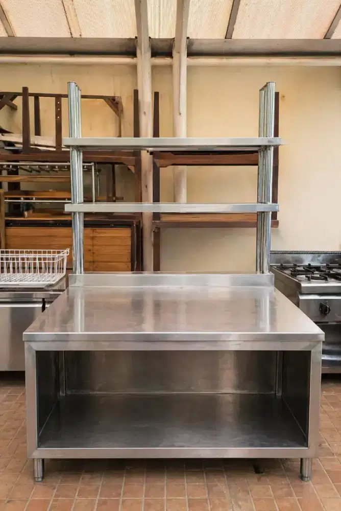 Meja Stainless Rak Atas – stainless heavy duty