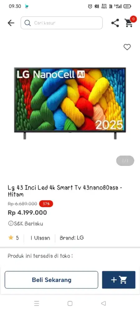 Promo TV 43 inch LG
