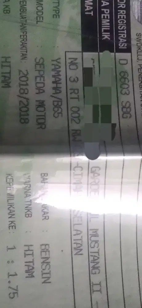 Jual Stnk aerox motor hilang