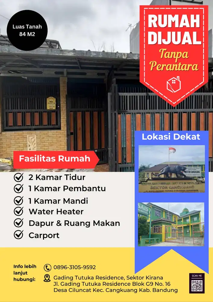 Dijual Rumah di Gading Tutuka Residence, Sektor Kirana (SHM)