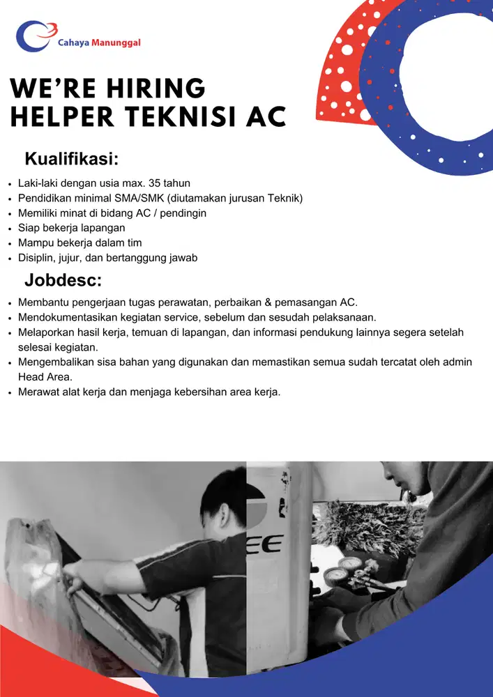 Helper & Teknisi AC