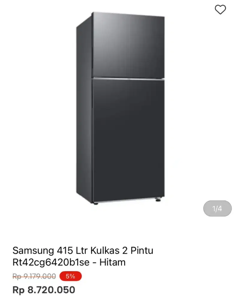 KULKAS 2 PINTU SAMSUNG RT42CG6420B1SE 415LTR