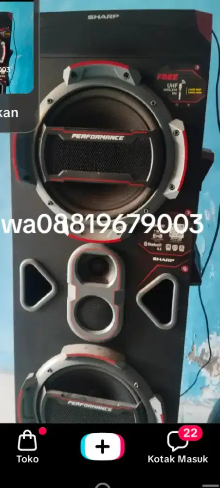 Sound system blutut Sharp baru