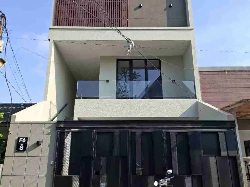 Dijual rumah luxury mewah 3 lt di Puri 7x 20 m2 di Puri ada 3+1 kt 3 km ada private pool + roof top area+ lift, Ayo survey & nego yuk sampai deal !!