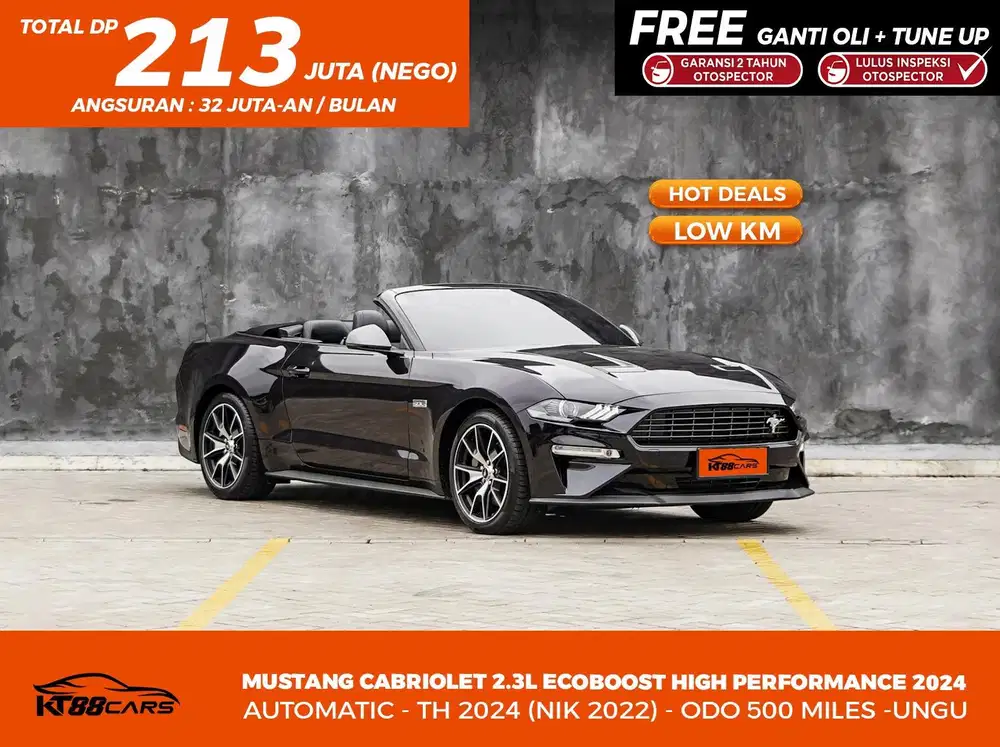 Low Kilometer 500 miles FORD MUSTANG CABRIOLET 2.3L 2024