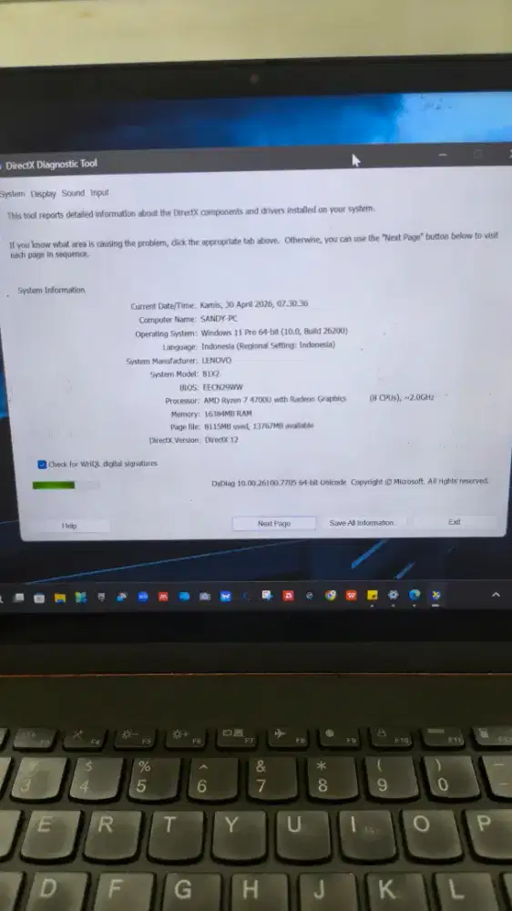 Lenovo Ideapad Flex 5 Ryzen 7 RAM 16GB SSD 1TB Touchscreen Siap Pakai