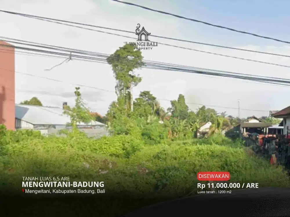 dISEWAKAN TANAH LUAS 6,5 ARE DI MENGWITANI-BADUNG