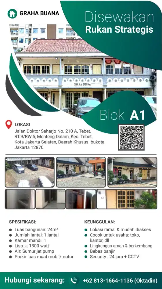 Disewakan Rukan Strategis di Pusat Bisnis Dekat Kokas