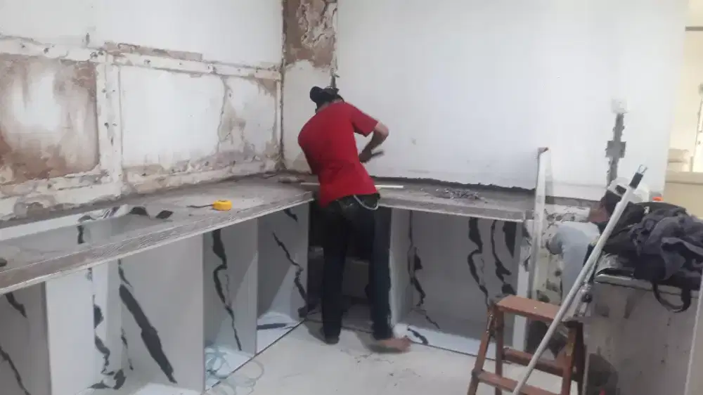 Kitchen set full granit anti rayap