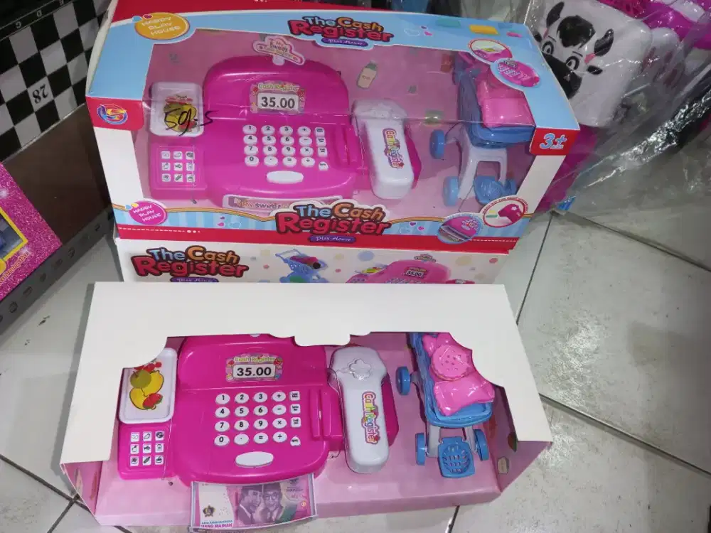 Mainan Anak Kasir Cash Register set troli