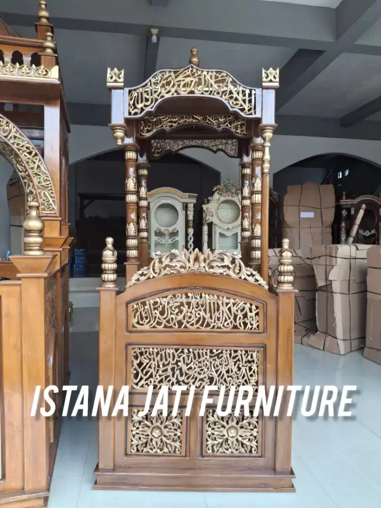 Mimbar masjid kubah ukiran khas jepara