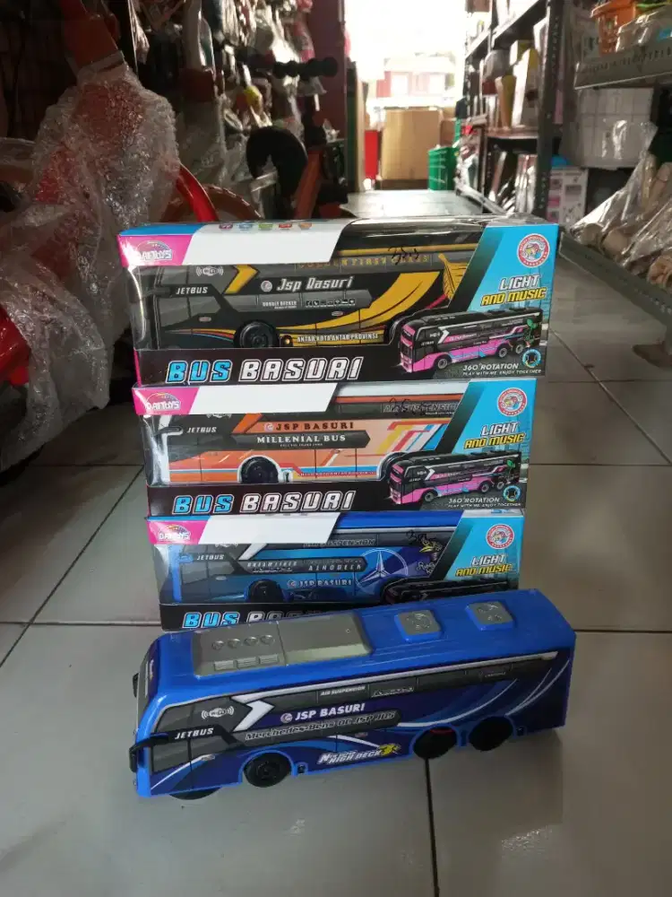 Mainan Anak Bus Basuri baterai