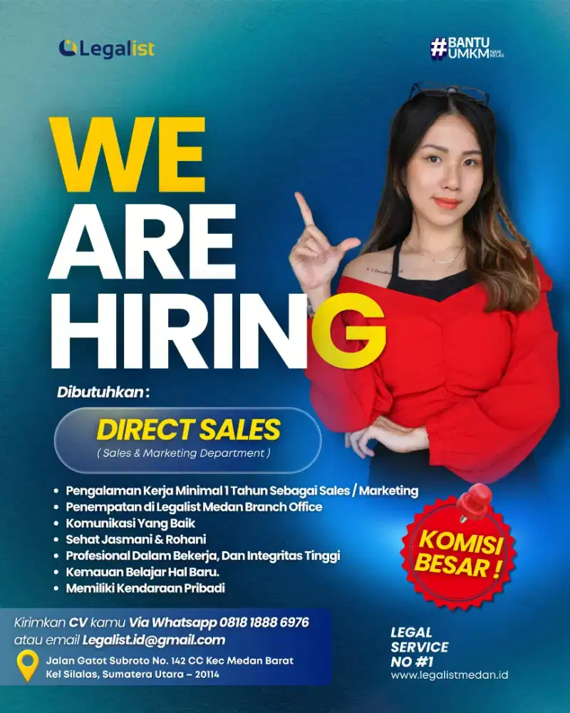 Dibutuhkan segera direct sales marketing