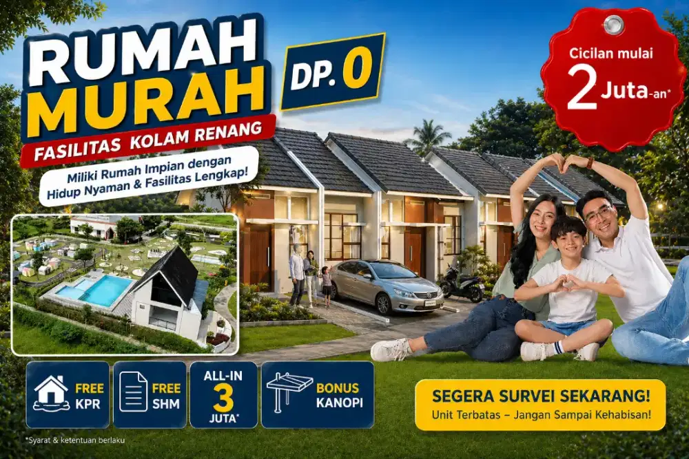 Siap Huni Tanpa DP free kolam renang