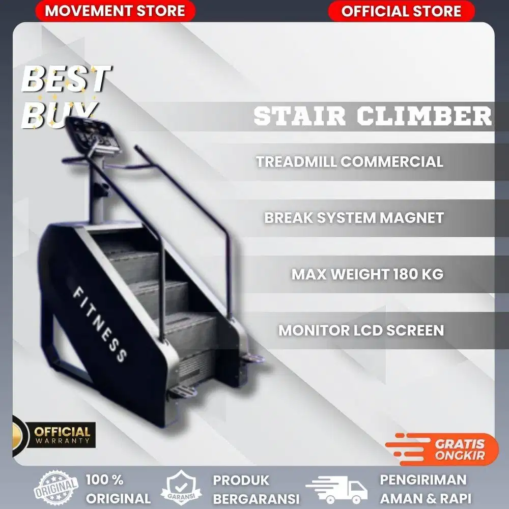 New Alat Olahraga Gym Fitness Big Commercial Stair Climber Elektrik