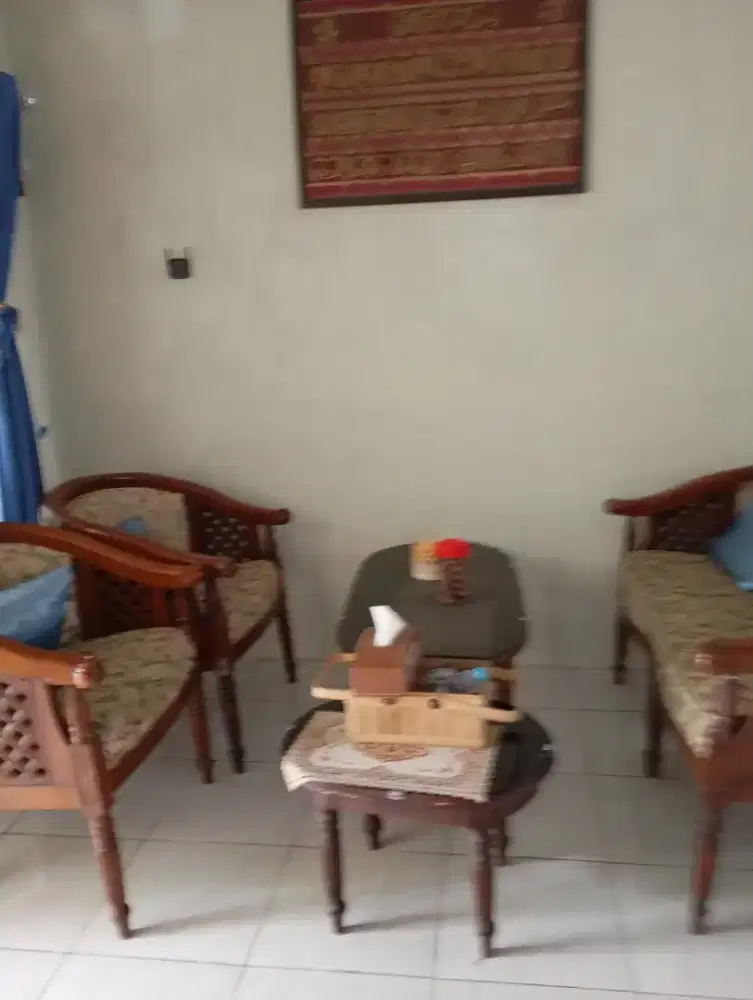 Meja kursi tamu jati minimalis