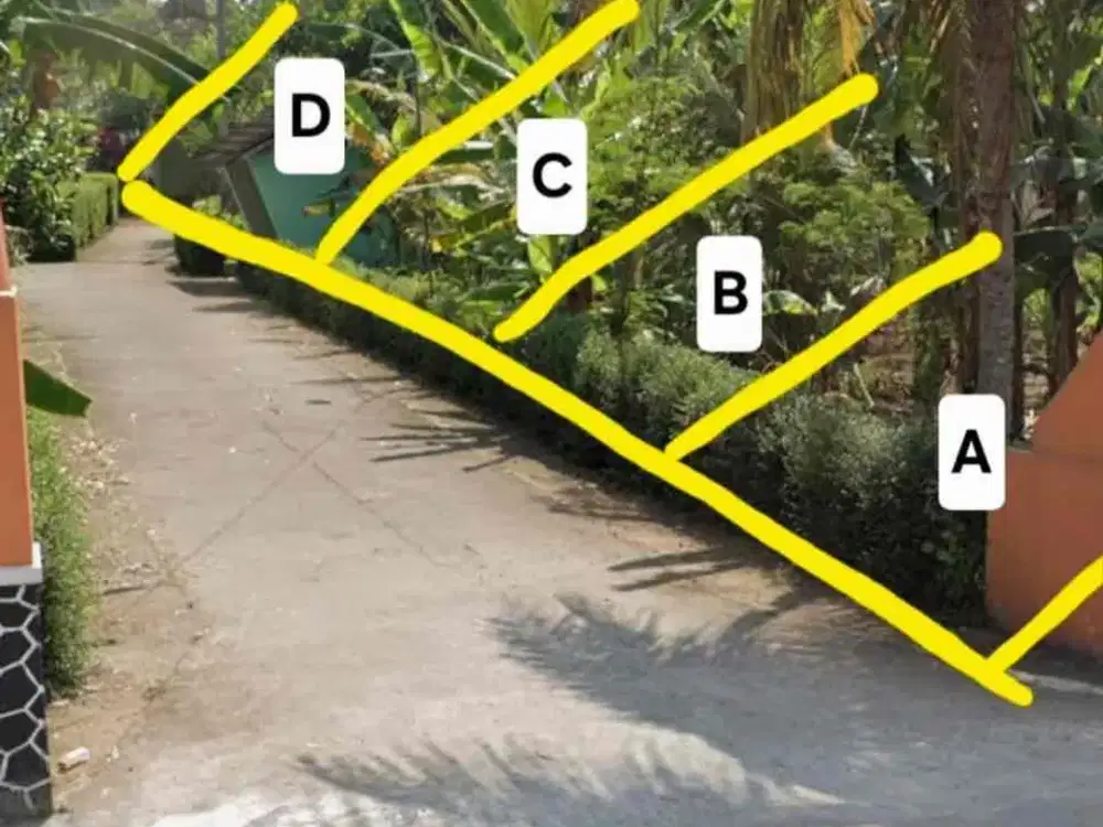 Dijual Tanah Kaplingan, ada 4 kapling di dekat rumah makan Mak Engking Minggir Sleman